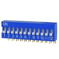 DS03-254-12BE - DIP SWITCH, SPST, 2.54 PITCH, RA
