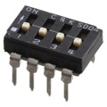 SD04H1BD - SWITCH SLIDE DIP SPST 100MA 25V