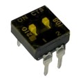 210-2MSTD - SWITCH SLIDE DIP SPST 100MA 20V