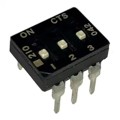 210-3LPSFD - SWITCH SLIDE DIP SPST 100MA 20V