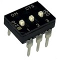 210-3ESFD - SWITCH SLIDE DIP SPST 100MA 20V