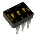 210-3LPSTD - SWITCH SLIDE DIP SPST 100MA 20V