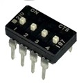 210-4ESF - SWITCH SLIDE DIP SPST 100MA 20V