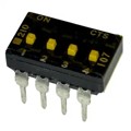 210-4MSTF - SWITCH SLIDE DIP SPST 100MA 20V