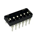 210-6LPSFD - SWITCH SLIDE DIP SPST 100MA 20V