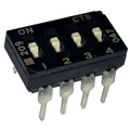 209-4LPSD - SWITCH SLIDE DIP SPST 100MA 20V