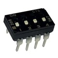 209-4LPSFD - SWITCH SLIDE DIP SPST 100MA 20V