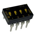 209-4LPSTD - SWITCH SLIDE DIP SPST 100MA 20V