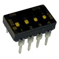 209-4LPSTFD - SWITCH SLIDE DIP SPST 100MA 20V