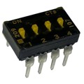 209-4MSTD - SWITCH SLIDE DIP SPST 100MA 20V
