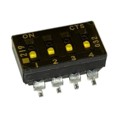 219-4LPSTF - SWITCH SLIDE DIP SPST 100MA 20V