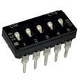 209-5MSD - SWITCH SLIDE DIP SPST 100MA 20V
