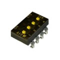 219-4MSTJF - SWITCH SLIDE DIP SPST 100MA 20V