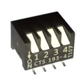 193-4MSN - SWITCH PIANO DIP SPST 50MA 24V