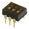 SDA03H0B - SWITCH SLIDE DIP SPST 25MA 24V