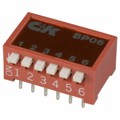 BP06YT - SWITCH SLIDE DIP SPST 100MA 5V