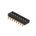 SDB08H0SB - DIP 8P FLUSH ACT. GOLD CONTACT.