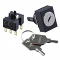 A165K-J2ML-2 - SWITCH KEYLOCK 2POS DPDT 5A 125V