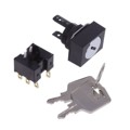 A165K-J3ML-2 - SWITCH KEYLOCK 3POS DPDT 5A 125V