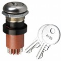 W200132C205AQ - SWITCH KEYLOCK 3POS DP3T 4A 125V