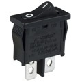 R6ABLKBLKFF - SWITCH ROCKER SPST 10A 125V