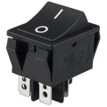 R5ABLKBLKFF0 - SWITCH ROCKER DPST 20A 125V