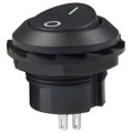 RR3130ABLKBLKFS - SWITCH ROCKER SPST 10A 125V