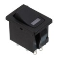 R1966ABLKBLKEFBLU - SWITCH ROCKER SPST 15A 125V