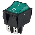 R5BBLKGRNFF3 - SWITCH ROCKER DPST 20A 125V