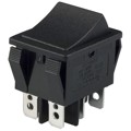 R5DBLKBLKEF0 - SWITCH ROCKER DPDT 15A 125V