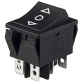 R5DBLKBLKHF0 - SWITCH ROCKER DPDT 15A 125V