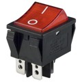 R5BBLKREDFF1 - SWITCH ROCKER DPST 20A 125V