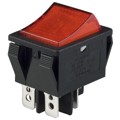 R5BBLKREDEF1 - SWITCH ROCKER DPST 20A 125V