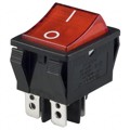 R5BBLKREDFF2 - SWITCH ROCKER DPST 20A 125V