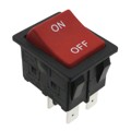 RBW2ABLKREDIF0 - SWITCH ROCKER DPST 16A 125V