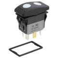 R726FF3-SXXX2BDGRW - SWITCH ROCKER DPDT 16A 30V