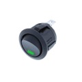 RA3-1A-DC-2-GL - ROUND ROCKER SPST GREEN LED DC