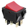 R5CBLKREDEF0 - SWITCH ROCKER DPDT 20A 125V