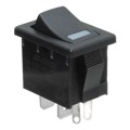 R1966ABLKBLKEGRED - SWITCH ROCKER SPST 15A 125V