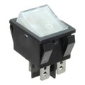 R5BBLKCLRGF1 - SWITCH ROCKER DPST 20A 125V