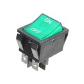 R5BBLKGRNIF2 - SWITCH ROCKER DPST 20A 125V