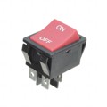 R5ABLKREDIF0 - SWITCH ROCKER DPST 20A 125V