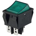 R5BBLKGRNEF1 - SWITCH ROCKER DPST 20A 125V