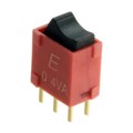 400UDP1R1BLKM2RE - SWITCH ROCKER DPDT 0.4VA 20V