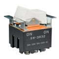 SW3832 - SWITCH ROCKER 3PDT 30A 125V