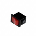 R1966ABLKREDEF - SWITCH ROCKER SPST 15A 125V