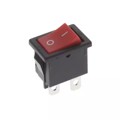 R1973BBLKREDFF0 - SWITCH ROCKER DPST 9A 125V