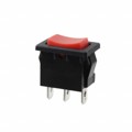 R1966IBLKREDEF - SWITCH ROCKER SPDT 15A 125V