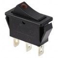 R4BBLKBLKYELEF1 - SWITCH ROCKER SPST 20A 125V