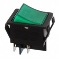 R5BBLKGRNEF3 - SWITCH ROCKER DPST 20A 125V